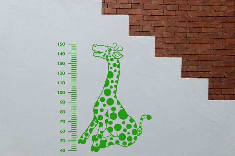 gyerekszoba falmatrica magasságmérő zsiráfos 2