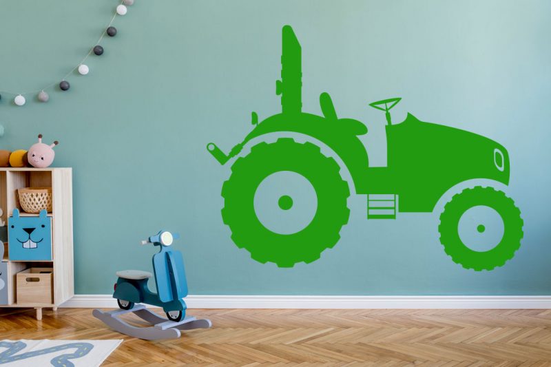 gyerekszoba falmatrica munkagépes traktor 2 5