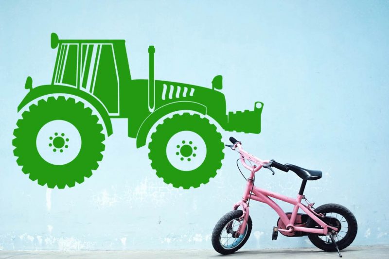 gyerekszoba falmatrica munkagépes traktor 2