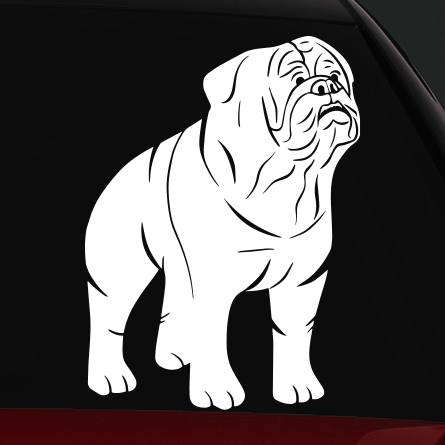 kutyás autómatrica állatos angol bulldog
